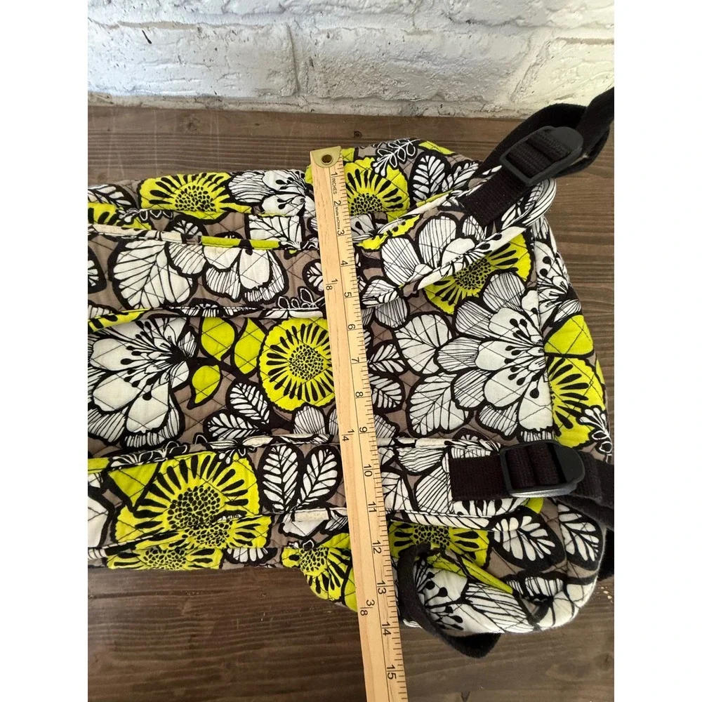 Vera Bradley‎ Backpack DIaperbag Quilted Floral Citron Print Traveler